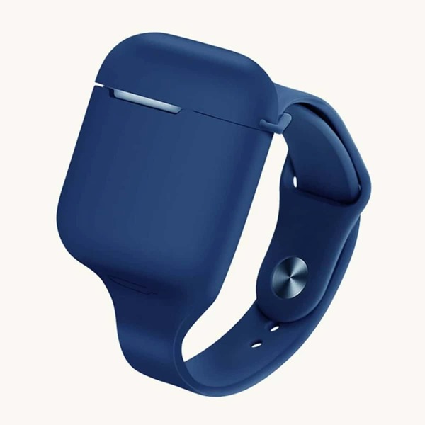 

Solid AirPods Case With Watch Band, Blue