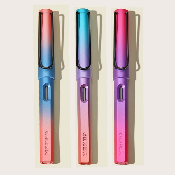 

3pcs Fountain Pen Without Ink, Multicolor