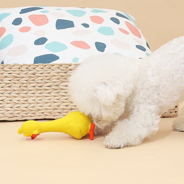 

Cartoon Standing Duck Shaped Dog Sound Toy, Yellow