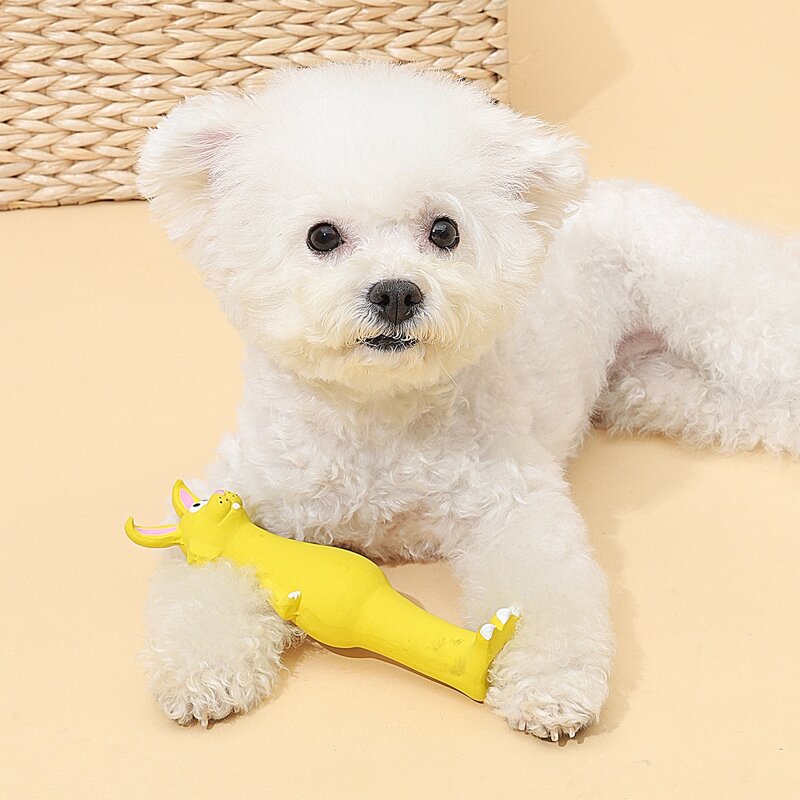 

Cartoon Standing Rabbit Shaped Dog Sound Toy, Yellow