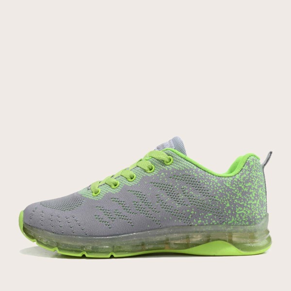 

Lace-up Front Knit Sneakers, Grey