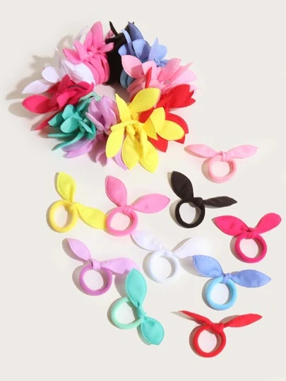 50 piezas Lazos lisos para el cabello como decoración para adolescentes