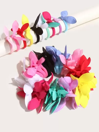50 piezas Lazos lisos para el cabello como decoración para adolescentes