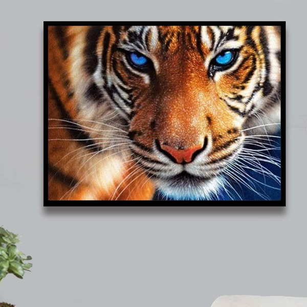 

Tiger Print DIY Diamond Painting Without Frame, Multicolor