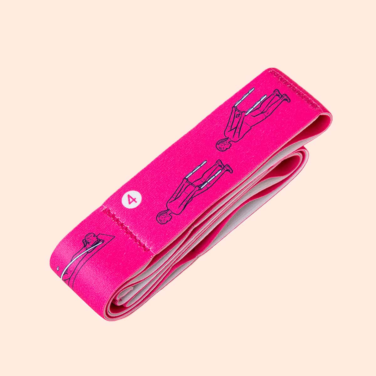 

Figure Graphic Yoga Resistance Band, Hot pink