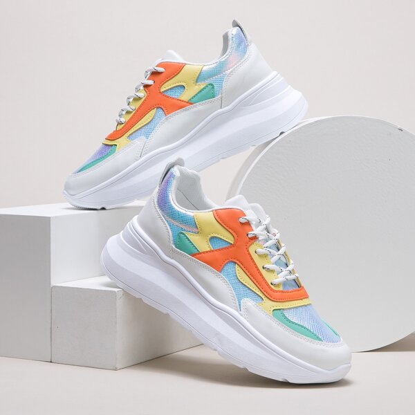 

Color Block Chunky Sneakers, Multicolor