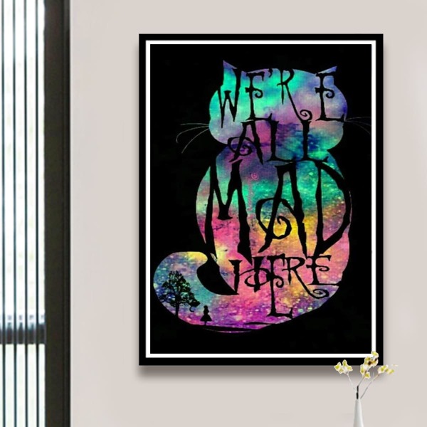 

Cat Print DIY Diamond Painting Without Frame, Multicolor