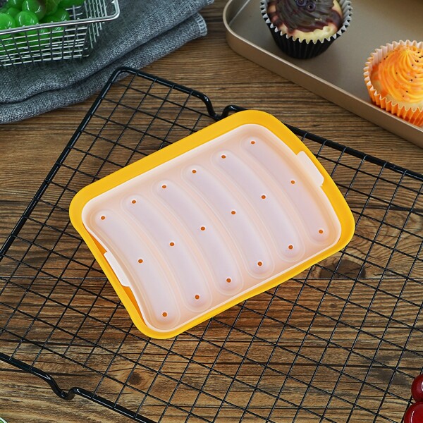

1pc Silicone Sausage Mold, Multicolor