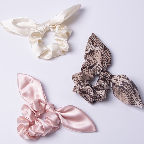 

3pcs Bow Knot Hair Tie, Multicolor