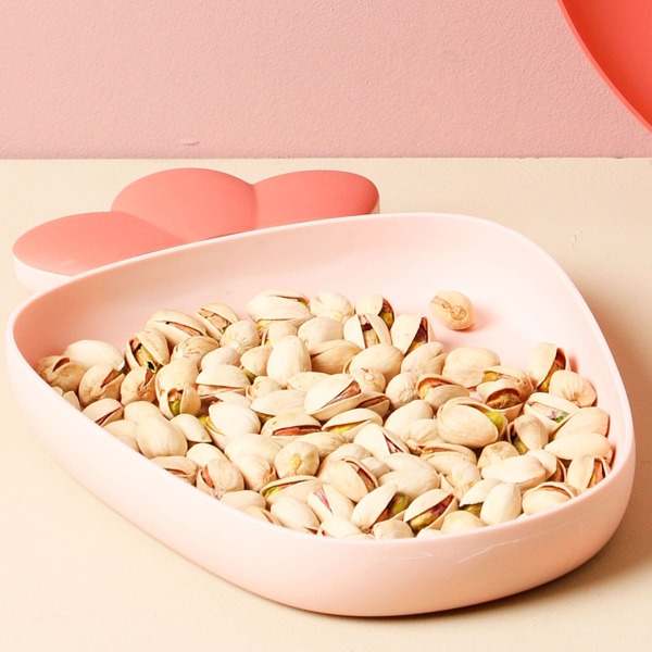 

1pc Carrot Shaped Snack Plate, Pink