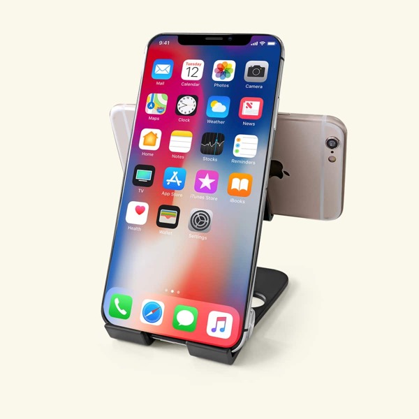 

Solid Double-side Foldable Phone Holder, Black