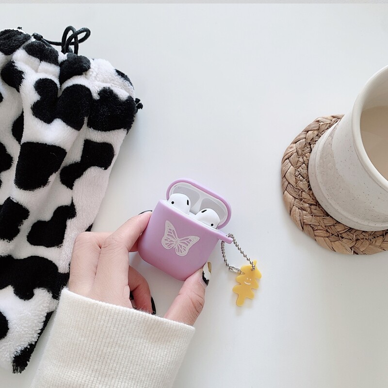 

Butterfly Pattern AirPods Case, Lilac purple pastel