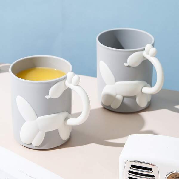 

1pc Cartoon Design Mug, Light grey
