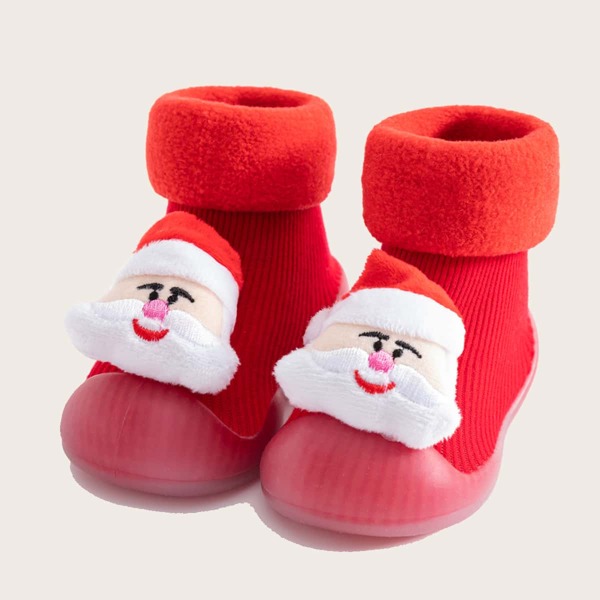 

Toddler Boys Christmas Santa Claus Decor Sock Sneakers, Red