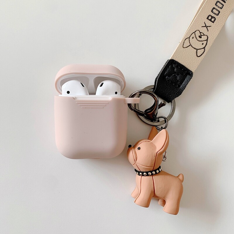 

Dog Charm AirPods Case, Baby pink