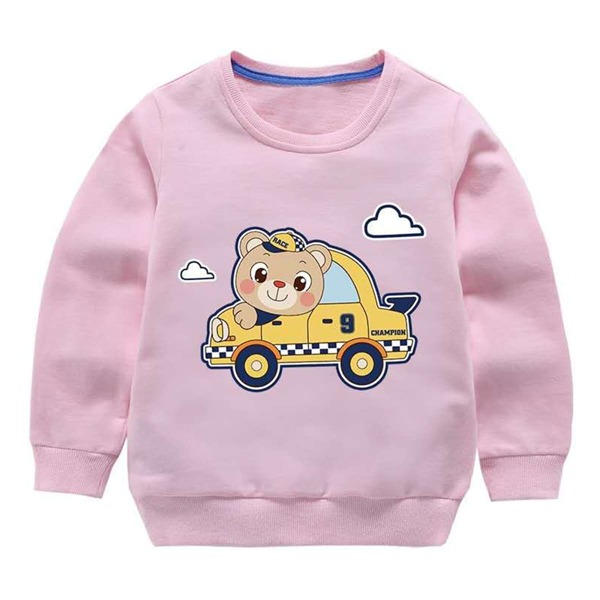 

Toddler Girls Cartoon Graphic Sweatshirt, Baby pink