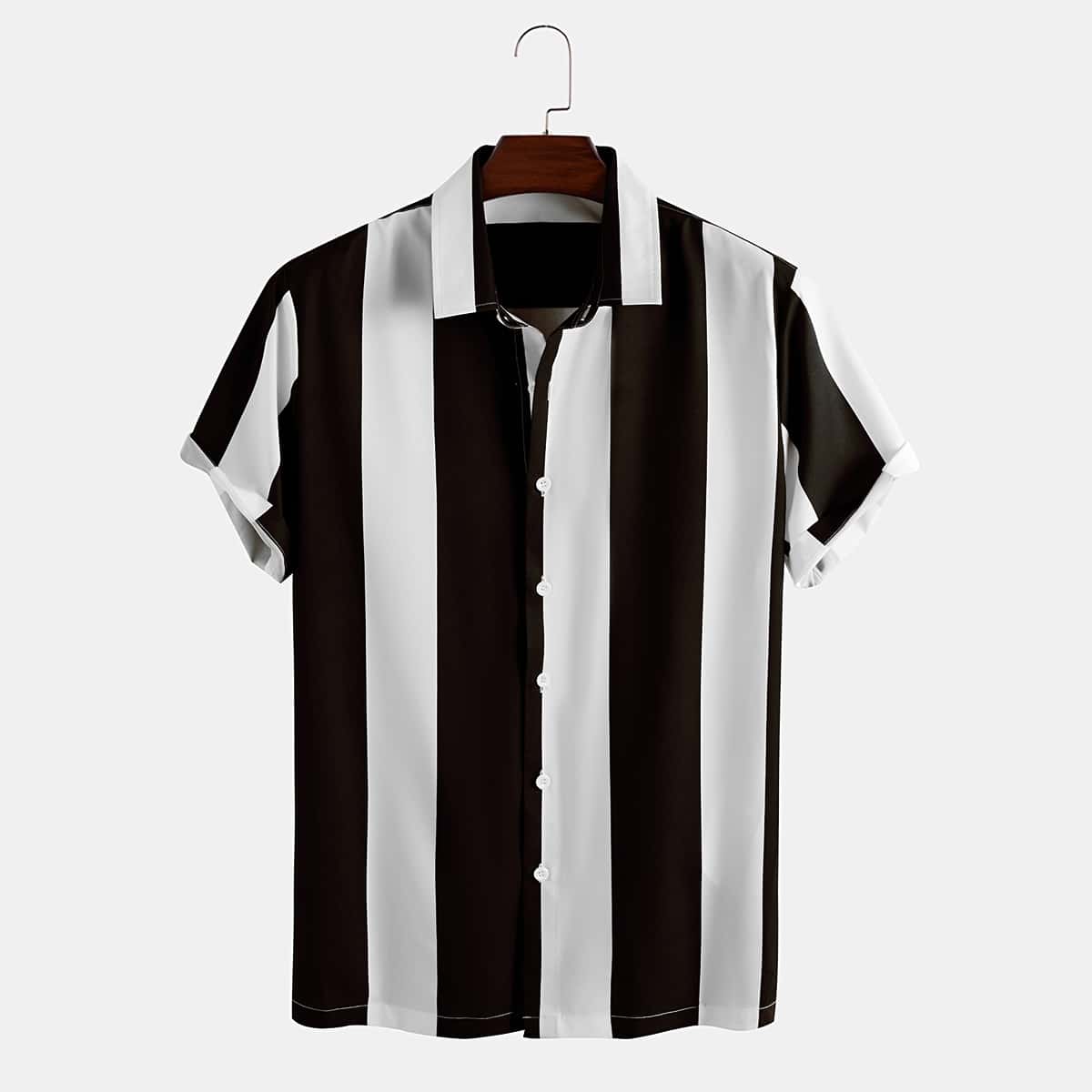 

Guys Striped Button Front Shirt, Multicolor