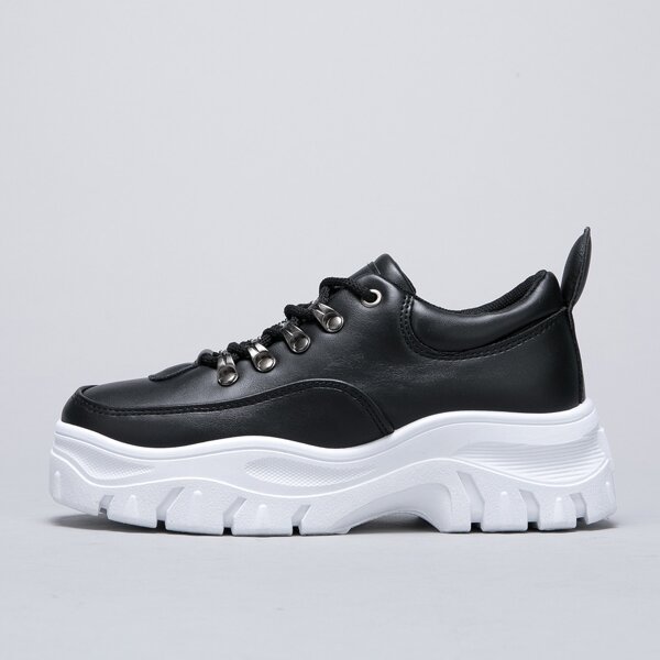 

Lace Up Front Wide Fit Chunky Sneakers, Black