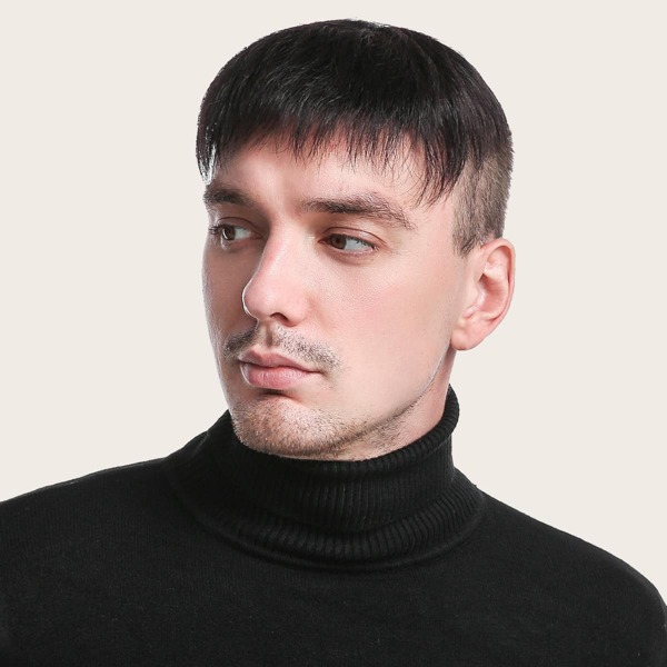

Мужской натуральный шиньон, Чёрный