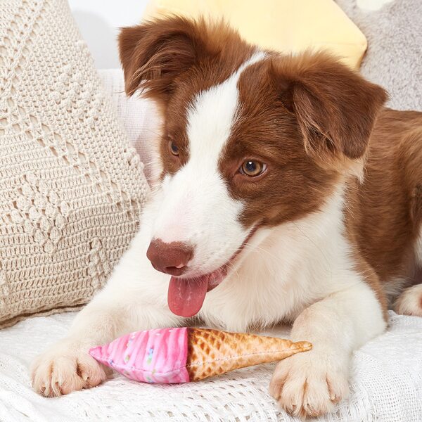 

Ice Cream Shaped Dog Sound Toy, Pink