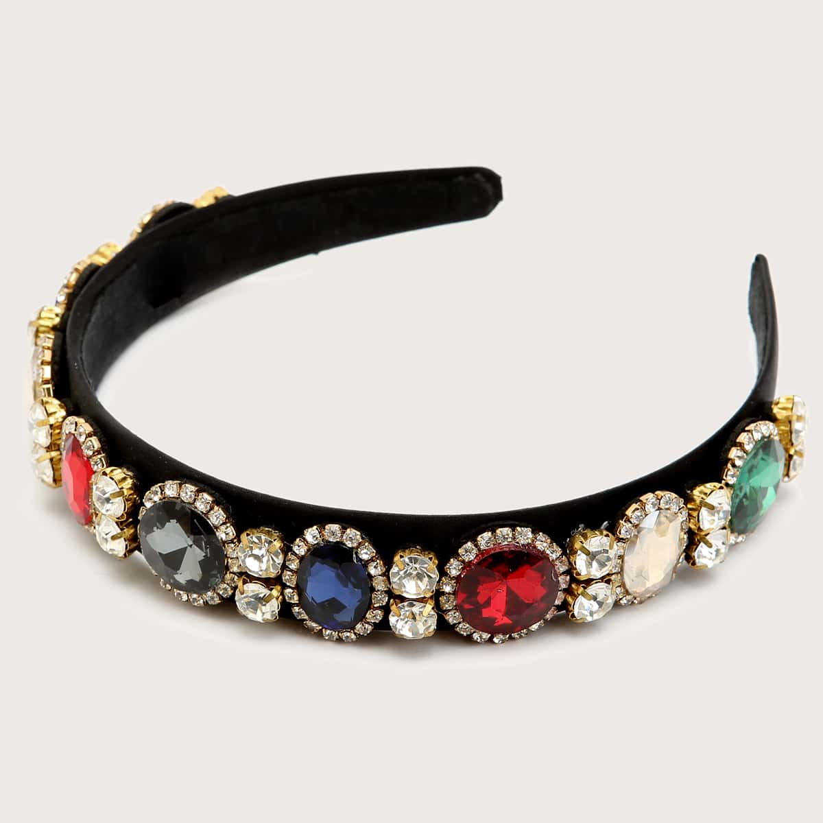 

Gemstone Decor Hair Hoop, Black