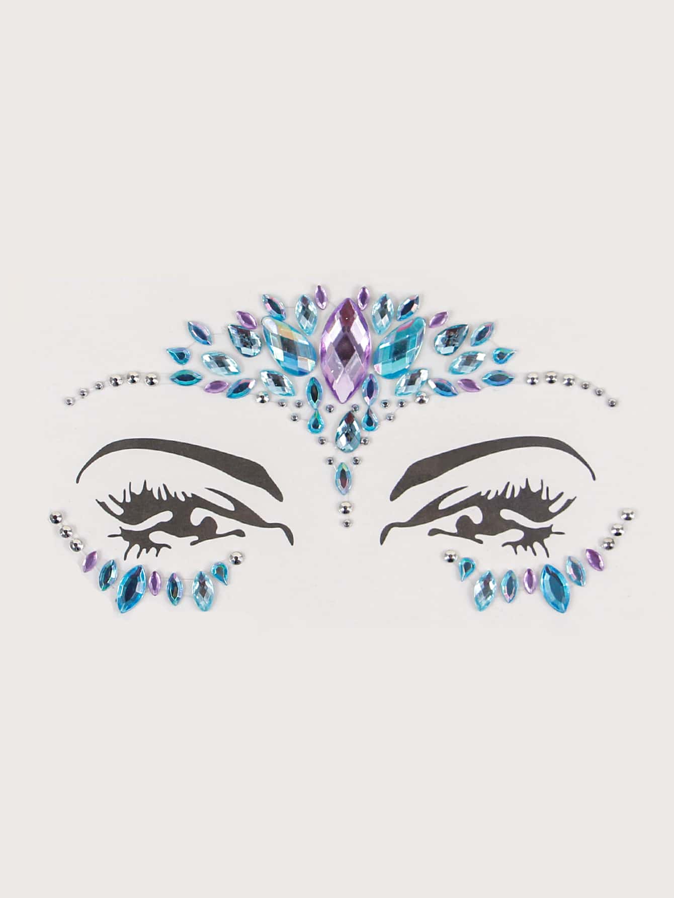 1sheet Water-drop Rhinestone Eye Tattoo Sticker