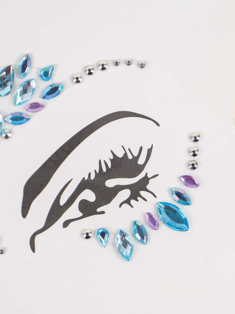 1sheet Water-drop Rhinestone Eye Tattoo Sticker