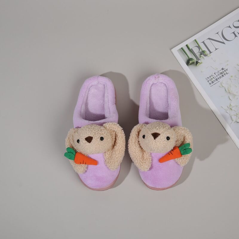 

Cartoon Rabbit Decor Slippers, Purple