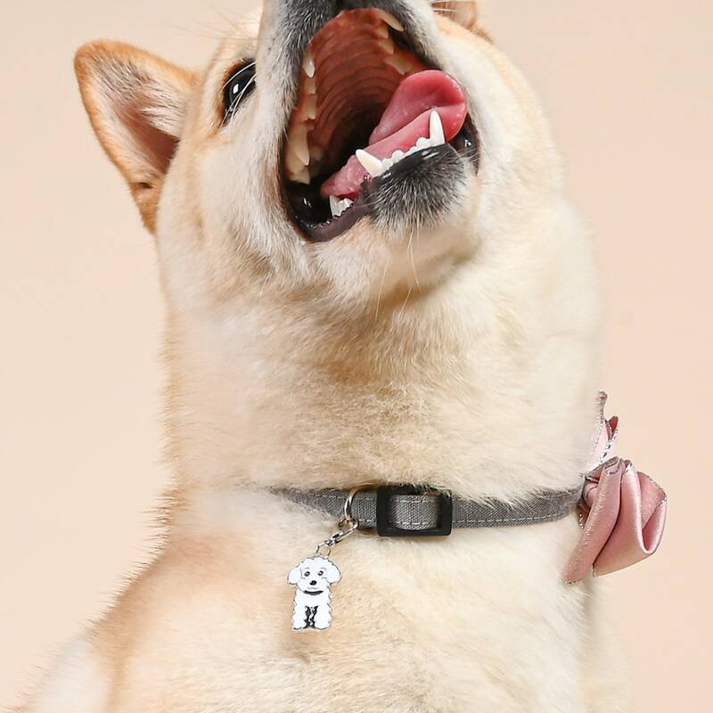 

Animal Design Dog Pendant, White