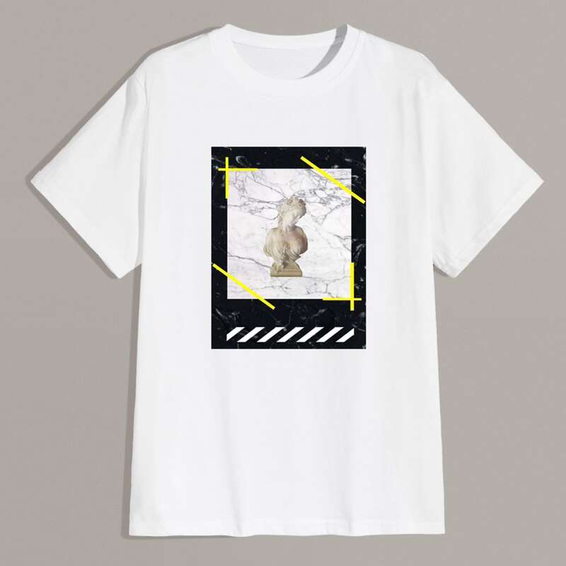 

Guys Figure Graphic Tee, White
