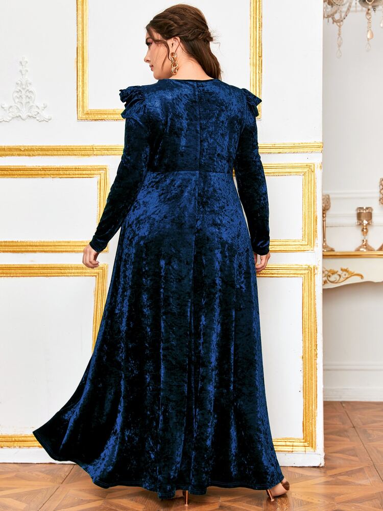 Plus Size Leg-Of-Mutton Sleeve Dress