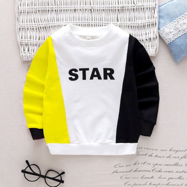 

Toddler Boys Color-block Letter Graphic Sweatshirt, Multicolor