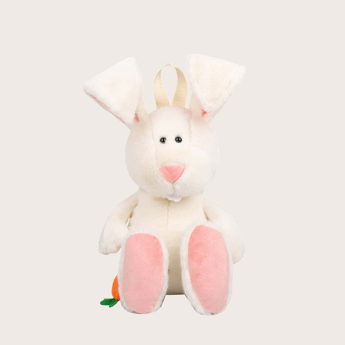

Plush Rabbit Backpack, White