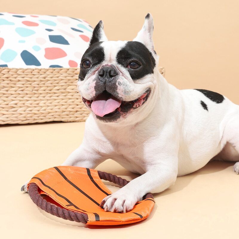 

Basketball Pattern Dog Frisbee Toy, Orange