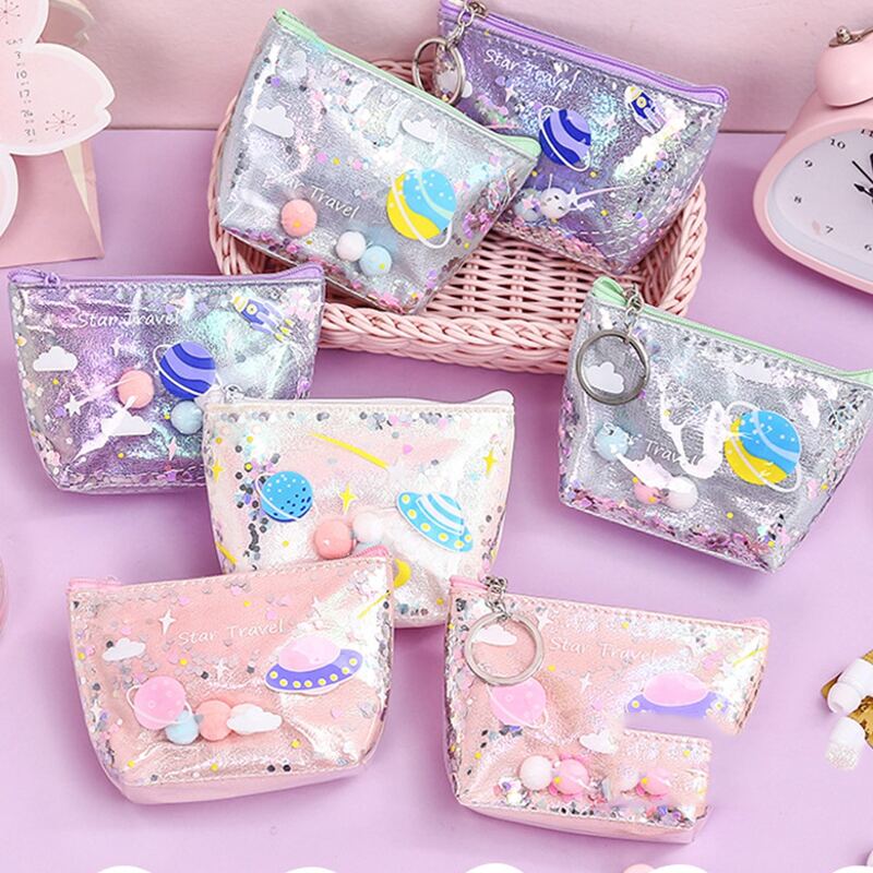 

1pc Holographic Galaxy Storage Bag, Multicolor