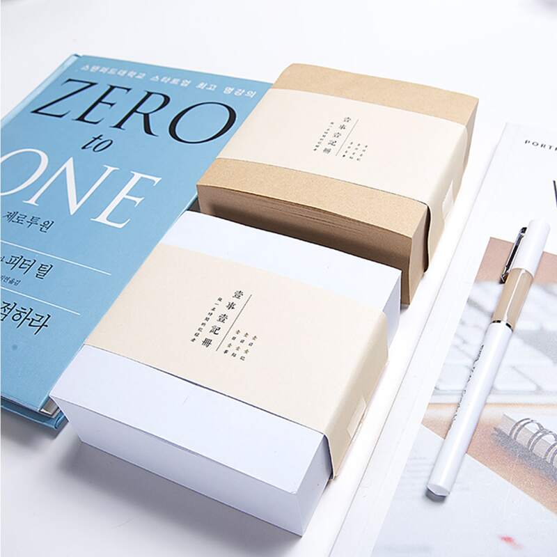 

1pc Plain Memo Pad, Multicolor