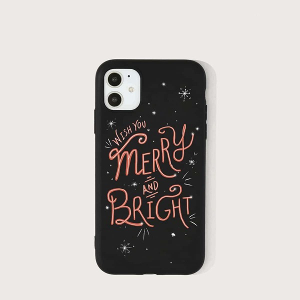 

Letter Graphic iPhone Case, Black