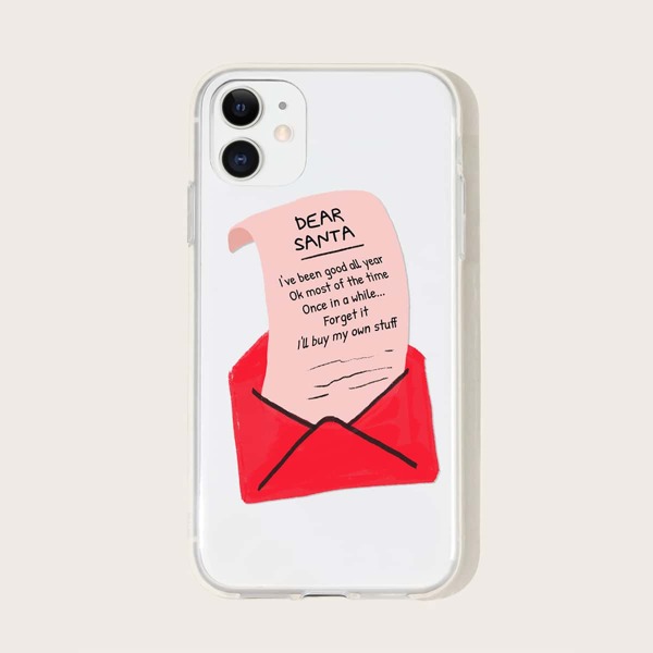 

Slogan Graphic iPhone Case, Red