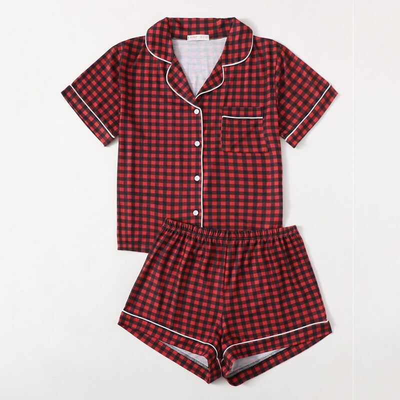 

Gingham Shorts PJ Set, Multicolor