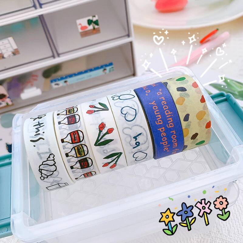 

2Rolls Random Decorative Tape, Multicolor
