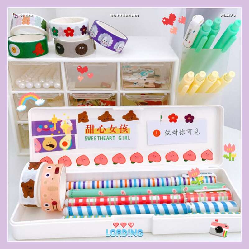 

2Rolls Random Cartoon Decorative Tape, Multicolor