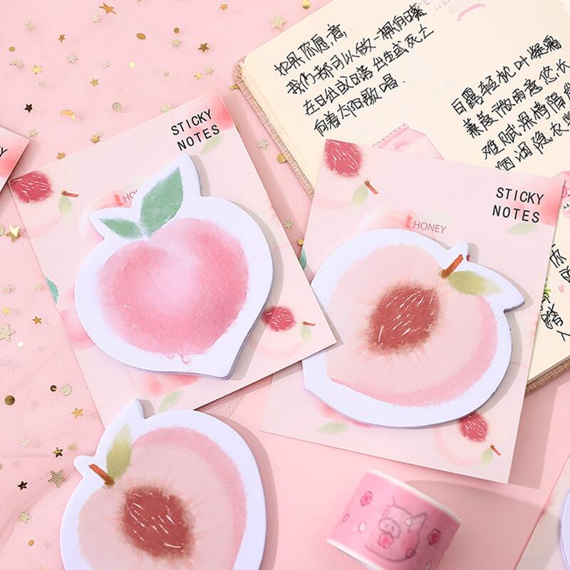 

1pc Random Peach Pattern Sticky Note, Multicolor