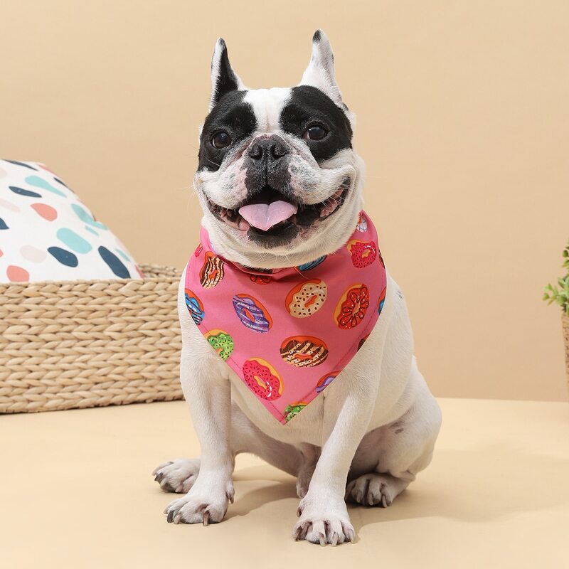 

Donut Print Dog Bandana, Pink