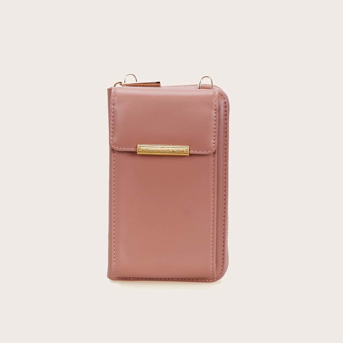 

Solid Crossbody Phone Bag, Dusty pink