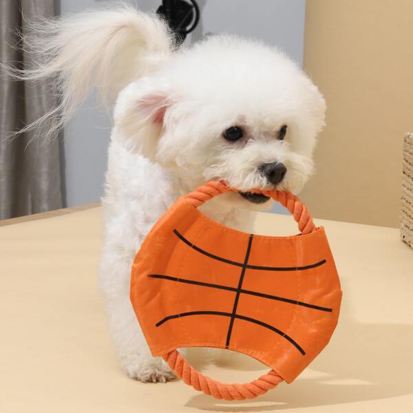

Basketball Pattern Dog Frisbee Toy, Orange
