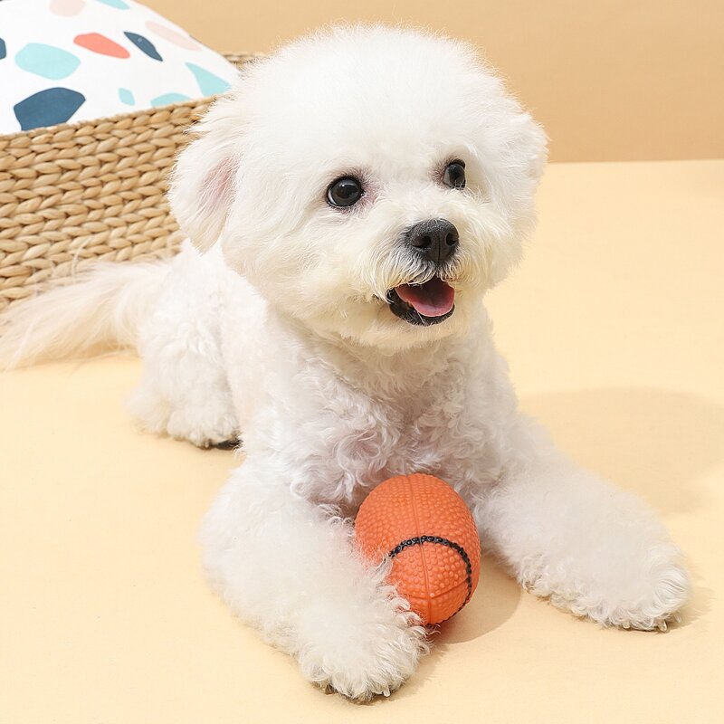 

Rugby Shaped Dog Sound Toy, Brown