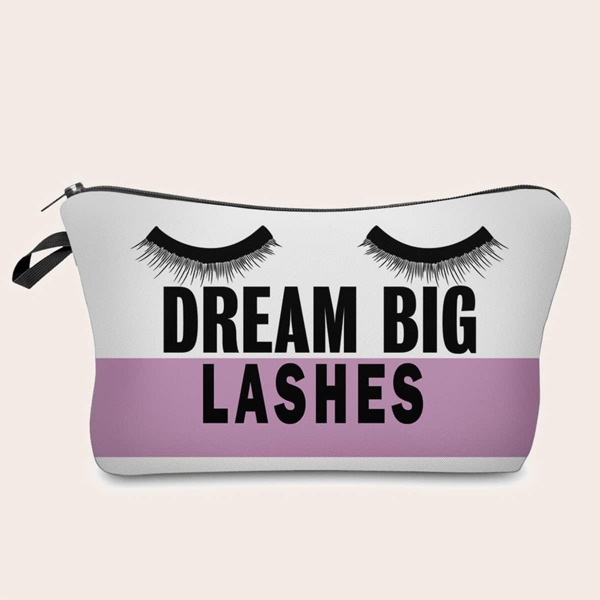 

Eyelash Pattern Makeup Bag, Multicolor