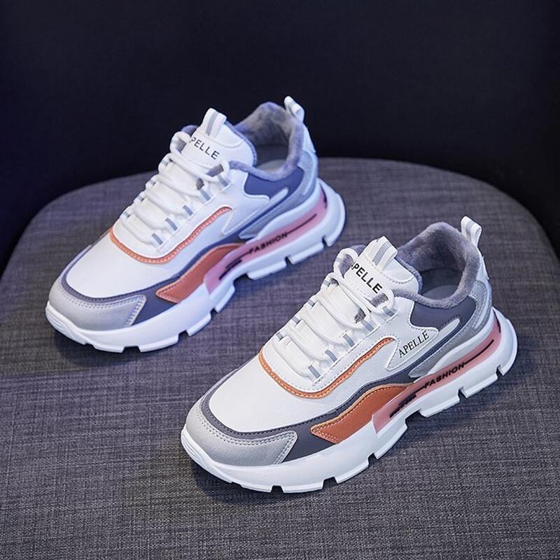 

Colorblock Lace-up Front Chunky Sneakers, Multicolor