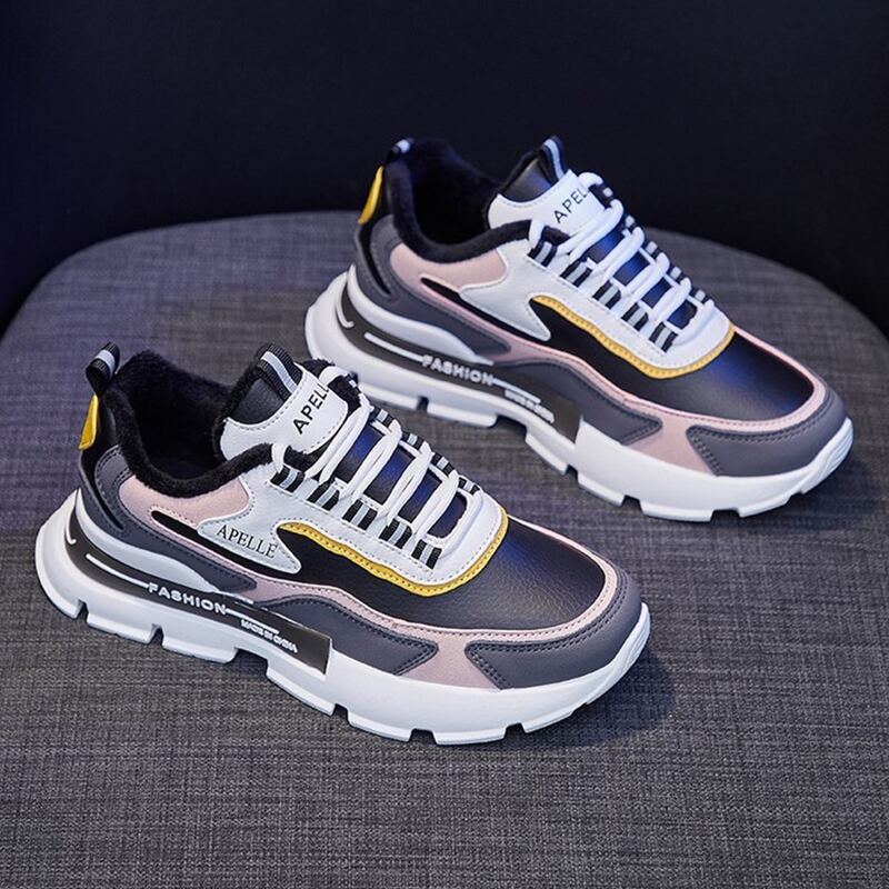 

Colorblock Lace-up Front Chunky Sneakers, Multicolor