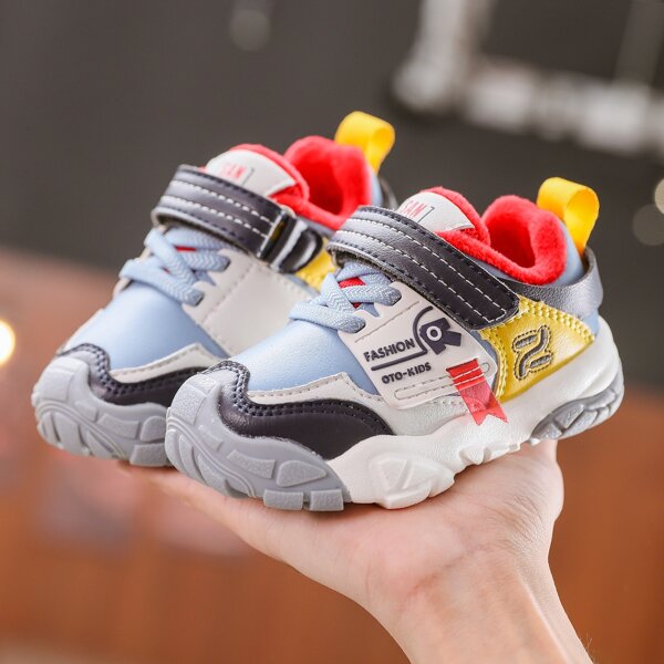 

Toddler Boys Colorblock Velcro Strap Sneakers, Blue